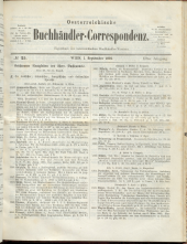 Oesterreichische Buchhändler-Correspondenz