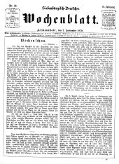 Siebenbürgisch-Deutsches Wochenblatt