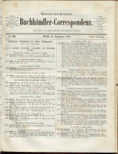 Oesterreichische Buchhändler-Correspondenz