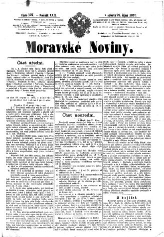 Morawske Nowiny (Noviny). (Mährische Zeitung.)