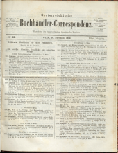 Oesterreichische Buchhändler-Correspondenz