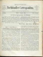 Oesterreichische Buchhändler-Correspondenz