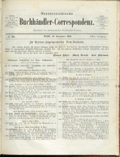 Oesterreichische Buchhändler-Correspondenz