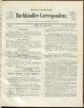 Oesterreichische Buchhändler-Correspondenz