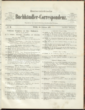 Oesterreichische Buchhändler-Correspondenz