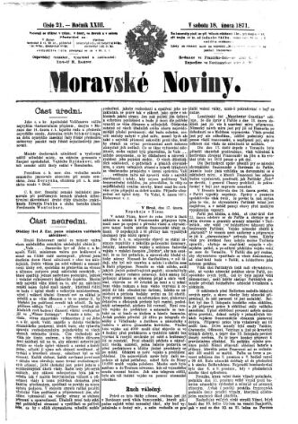 Morawske Nowiny (Noviny). (Mährische Zeitung.)