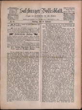 Salzburger Volksblatt: unabh. Tageszeitung f. Stadt u. Land Salzburg