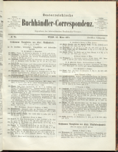 Oesterreichische Buchhändler-Correspondenz