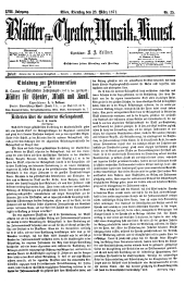 Blätter für Musik, Theater und Kunst
