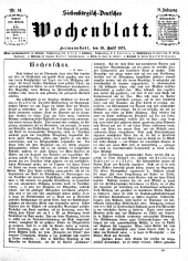 Siebenbürgisch-Deutsches Wochenblatt