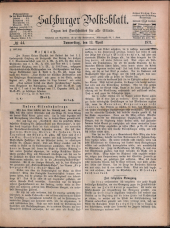 Salzburger Volksblatt: unabh. Tageszeitung f. Stadt u. Land Salzburg