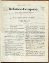 Oesterreichische Buchhändler-Correspondenz