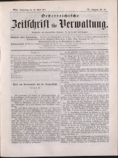 Österreichische Zeitschrift für Verwaltung