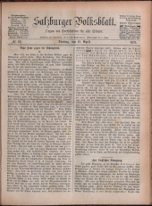 Salzburger Volksblatt: unabh. Tageszeitung f. Stadt u. Land Salzburg