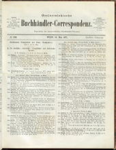 Oesterreichische Buchhändler-Correspondenz