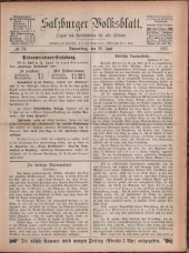 Salzburger Volksblatt: unabh. Tageszeitung f. Stadt u. Land Salzburg