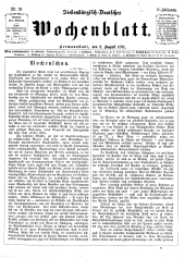 Siebenbürgisch-Deutsches Wochenblatt