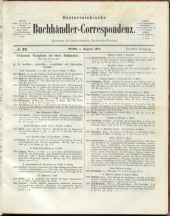 Oesterreichische Buchhändler-Correspondenz