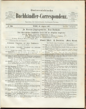 Oesterreichische Buchhändler-Correspondenz