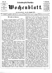 Siebenbürgisch-Deutsches Wochenblatt