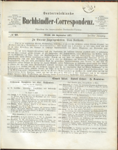 Oesterreichische Buchhändler-Correspondenz