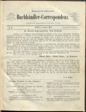 Oesterreichische Buchhändler-Correspondenz