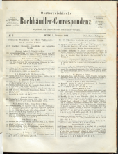 Oesterreichische Buchhändler-Correspondenz