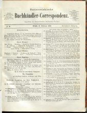 Oesterreichische Buchhändler-Correspondenz