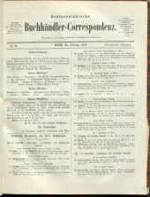 Oesterreichische Buchhändler-Correspondenz