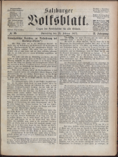 Salzburger Volksblatt: unabh. Tageszeitung f. Stadt u. Land Salzburg