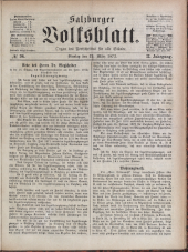 Salzburger Volksblatt: unabh. Tageszeitung f. Stadt u. Land Salzburg