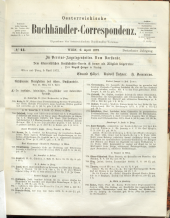 Oesterreichische Buchhändler-Correspondenz