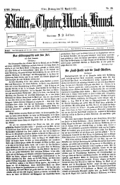 Blätter für Musik, Theater und Kunst
