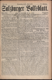 Salzburger Volksblatt: unabh. Tageszeitung f. Stadt u. Land Salzburg
