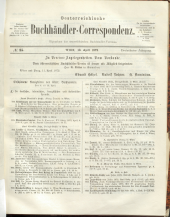 Oesterreichische Buchhändler-Correspondenz