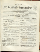 Oesterreichische Buchhändler-Correspondenz