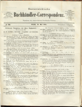 Oesterreichische Buchhändler-Correspondenz