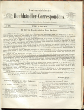 Oesterreichische Buchhändler-Correspondenz