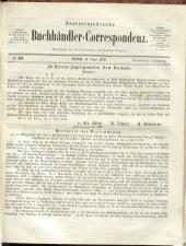 Oesterreichische Buchhändler-Correspondenz