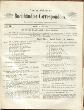 Oesterreichische Buchhändler-Correspondenz