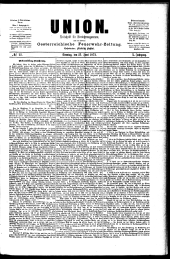 Union. Zeitschrift für Versicherungswesen und Volkswirtschaft