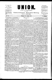 Union. Zeitschrift für Versicherungswesen und Volkswirtschaft