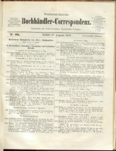 Oesterreichische Buchhändler-Correspondenz