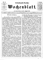 Siebenbürgisch-Deutsches Wochenblatt