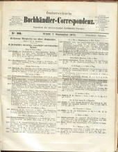 Oesterreichische Buchhändler-Correspondenz