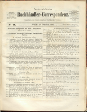 Oesterreichische Buchhändler-Correspondenz