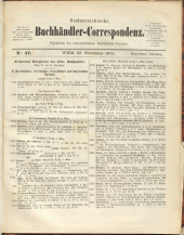 Oesterreichische Buchhändler-Correspondenz