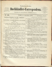 Oesterreichische Buchhändler-Correspondenz