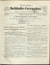 Oesterreichische Buchhändler-Correspondenz