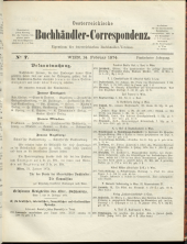 Oesterreichische Buchhändler-Correspondenz